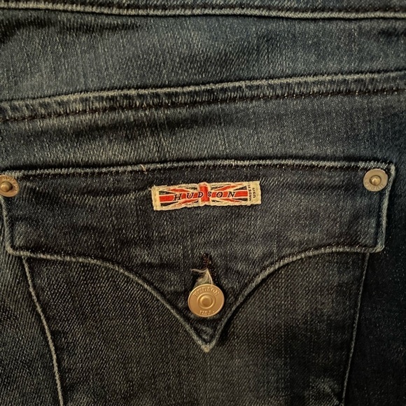 Hudson Bacara Crop Straight Cuffed medium wash jeans. - Picture 2 of 10